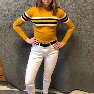 Yellow cropped sweater